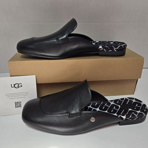 UGG Janaya Leather Mules Sz 7 - Picture 1 of 6